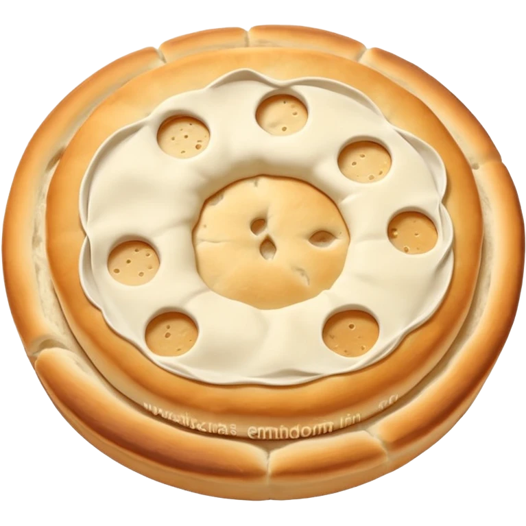round focaccia white without seasoning emoji