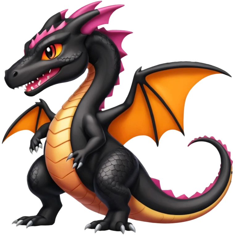 Black Shiny-Charizard-Salazzle-Seviper-Salandit-fusion emoji