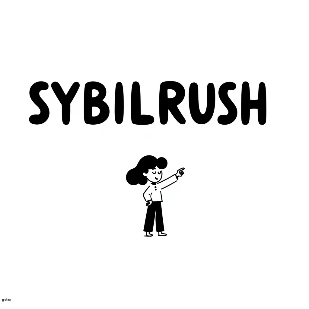 The word "SYBILRUSH" written in bold letters emoji