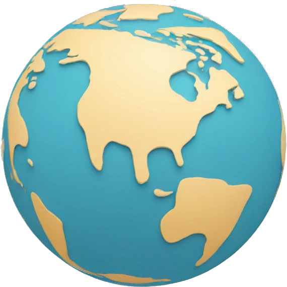 globe round with travel route emoji