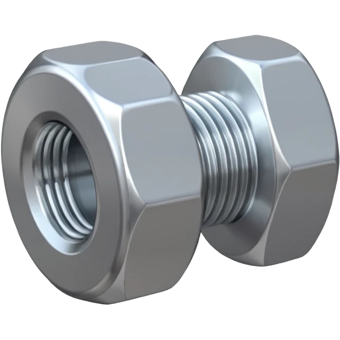 steel hex bolt close-up. emoji