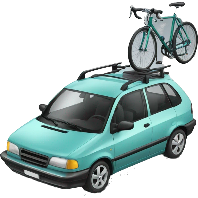A car with bike emoji