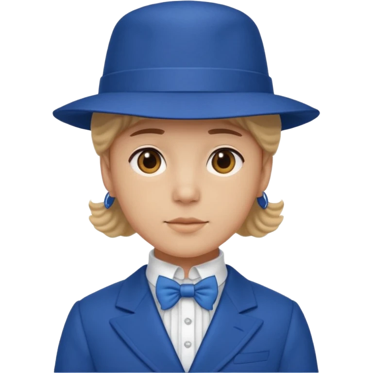 Typische zwartepiet, de knecht van Sinterklaas, blauw pak en muts, kraag emoji