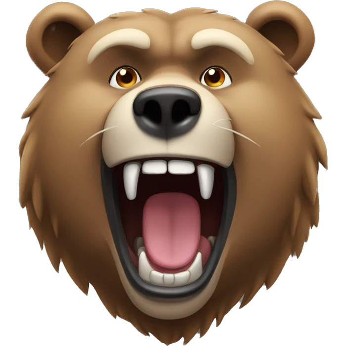 Roaring bear emoji