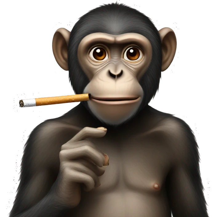 Monkey with cigarette  emoji