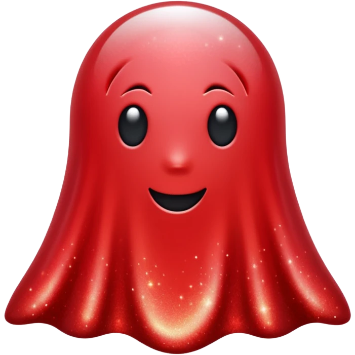 red glitter ghost emoji