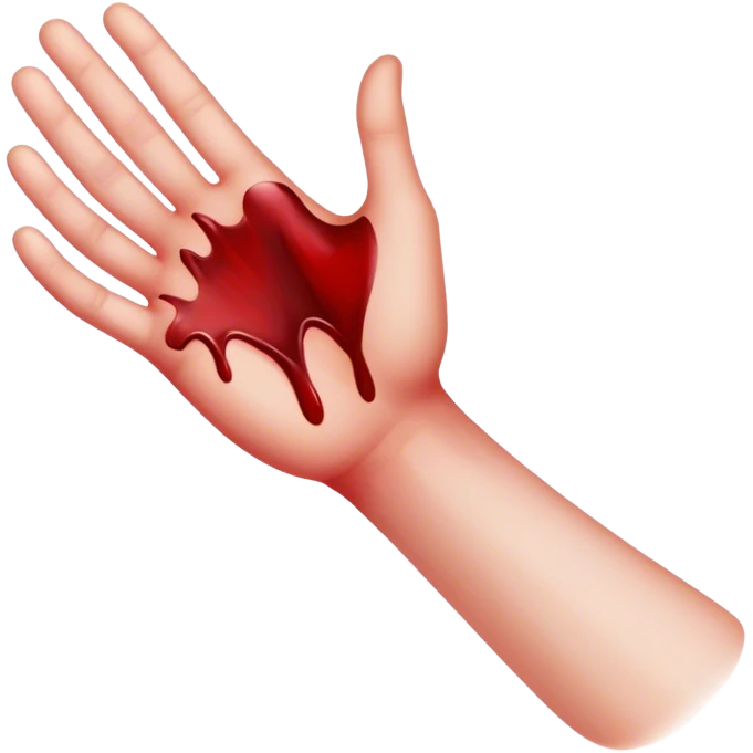 hand blood emoji