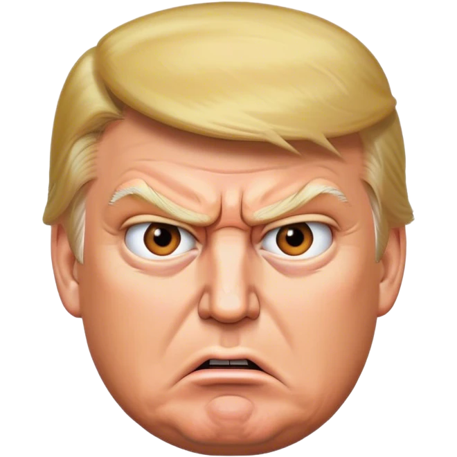 trump angry photorealistic emoji