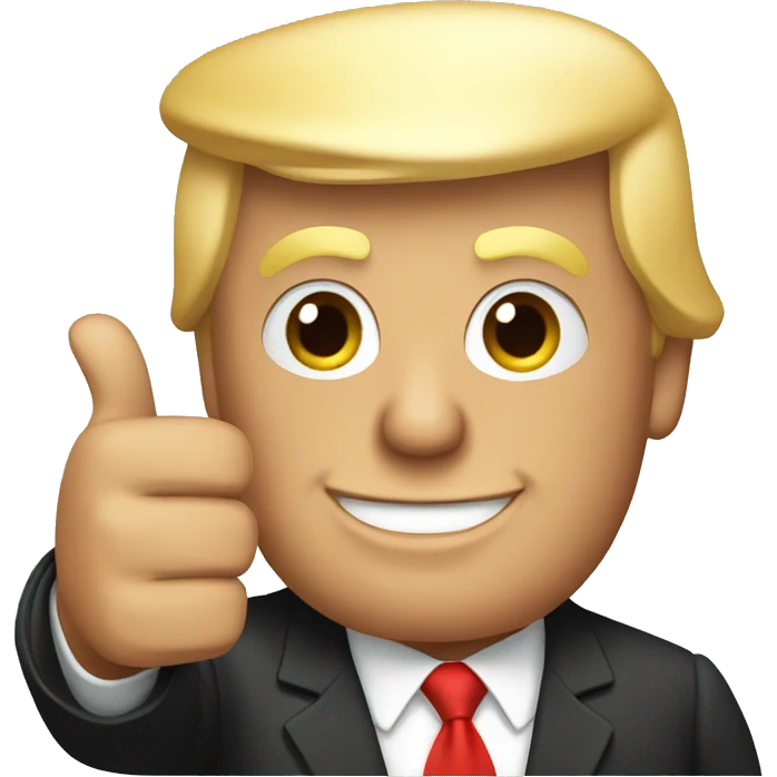 Donald trump showing thumbs up emoji