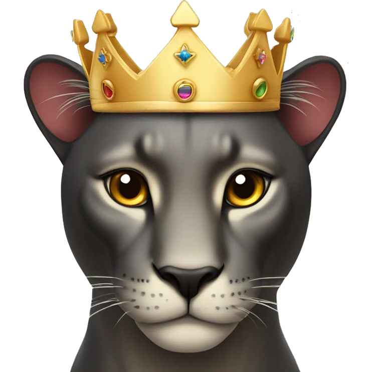 An arabic panther with stars in his eyes and a crown  emoji