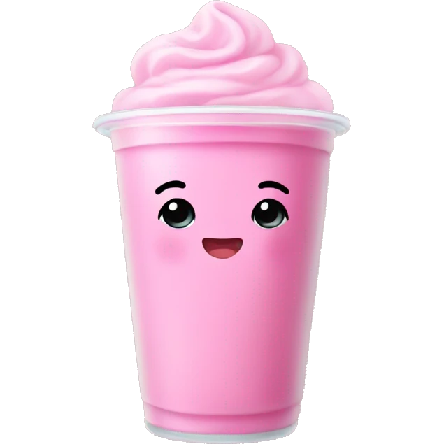Baby pink boba emoji