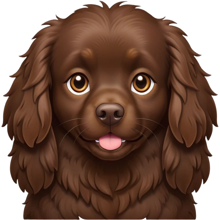 Boykin spaniel with extra fluffy hair emoji