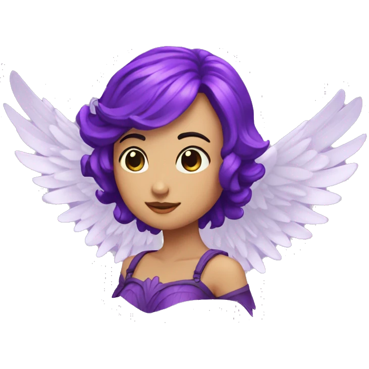 Hada con alas moradas emoji