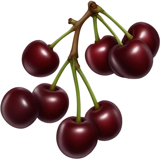 Dark red double cherry emoji