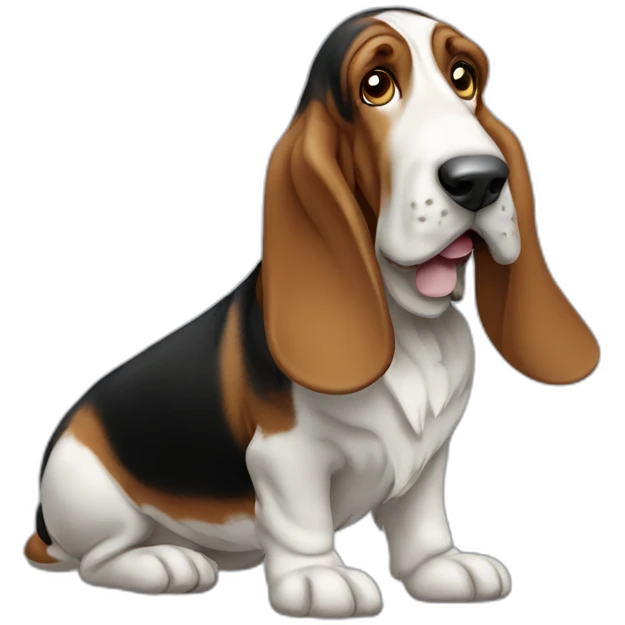Dog basset hound full-body emoji