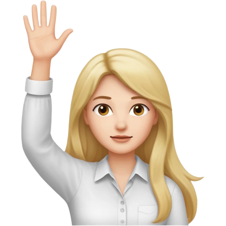 양손을 올리고 있는 여자 emoji