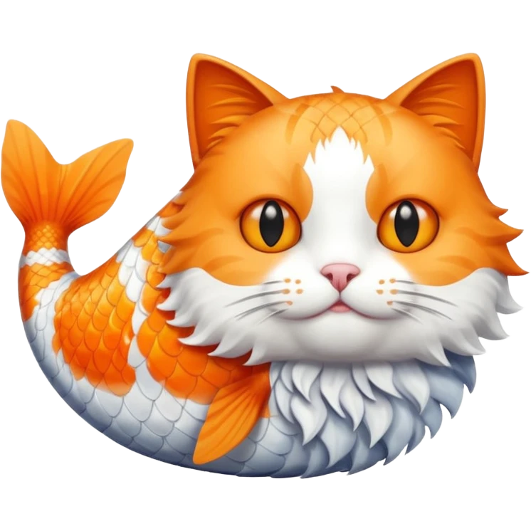 Un gato con cuerpo de pescado  emoji