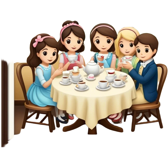 tea party in a coffee shop  emoji