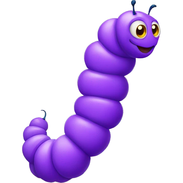 purple caterpillar emoji