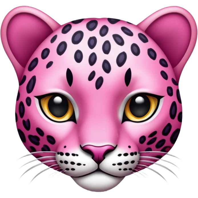 Un léopard rose emoji
