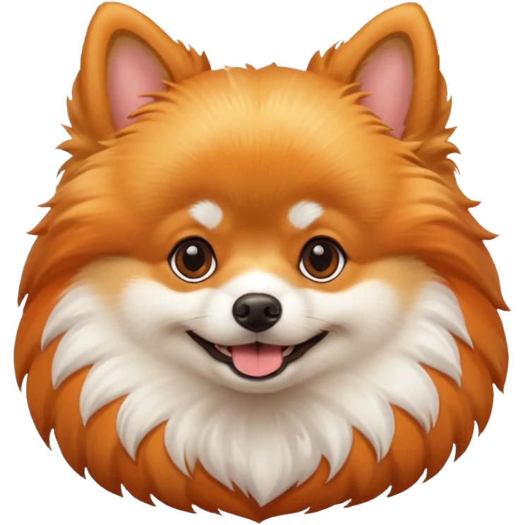 happy Pomeranian dog iOS Style emoji