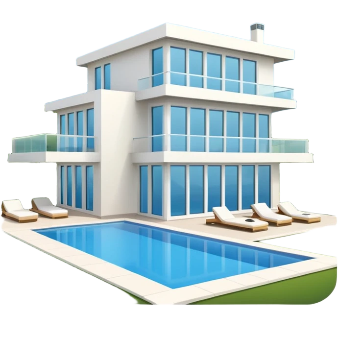 white luxury villa emoji