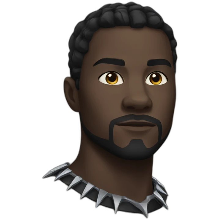 A fierce black Panther emoji