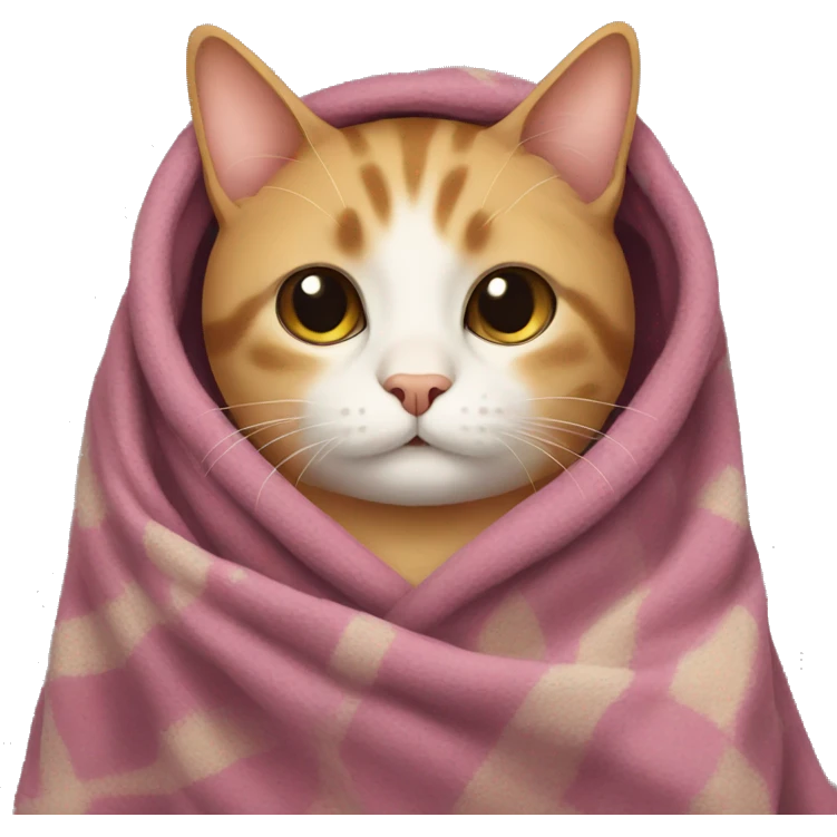 Cat wearing a blanket  emoji