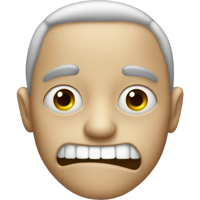 Weird and creepy face emoji