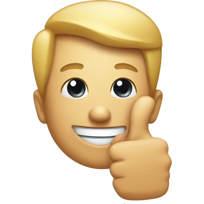Smiling thumbs up emoji