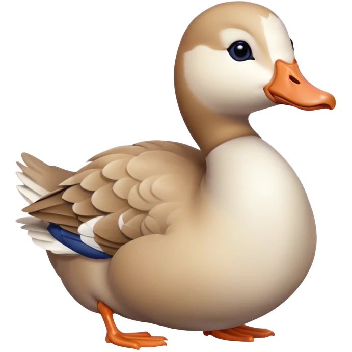 “A goose holding a blueberry emoji