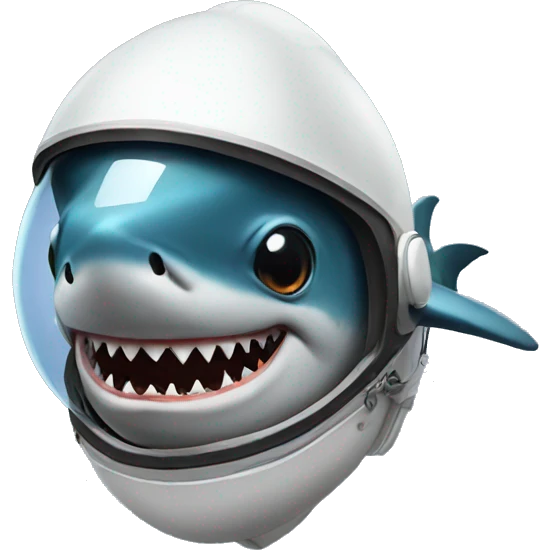shark with space helmet  emoji