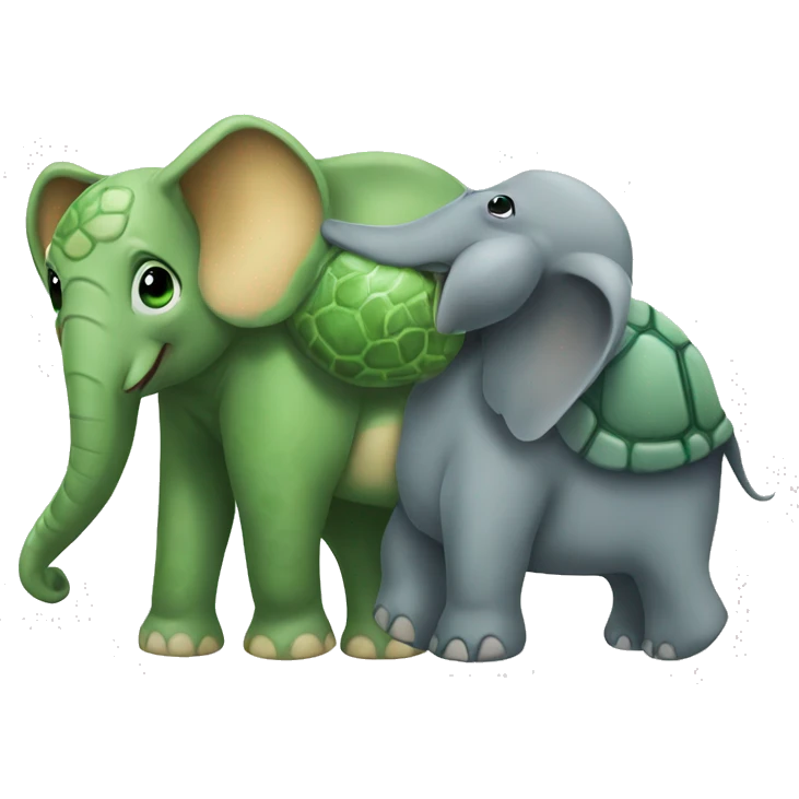 Elephant and turtle emoji