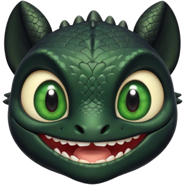 Toothless face from how to train your Dragon emoji
