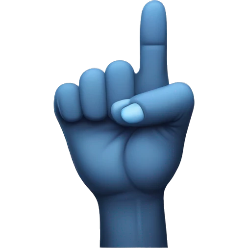 Magic-themed thumbs-up icon, Hand with long sharp nails emoji