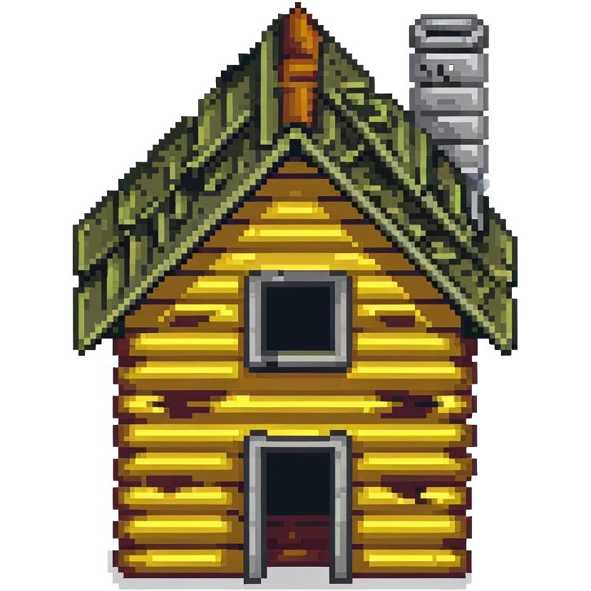 under construction log house emoji