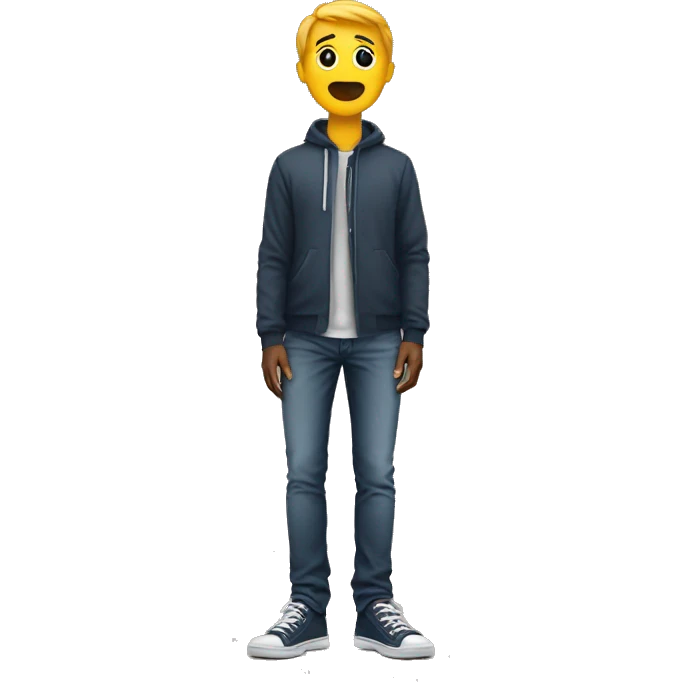 someone standing aside his shoew emoji