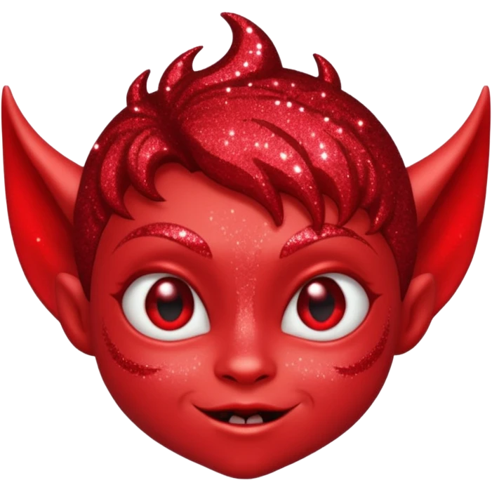 red glitter imp emoji