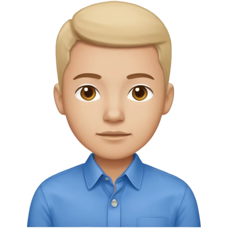An office employee in a blue shirt. emoji