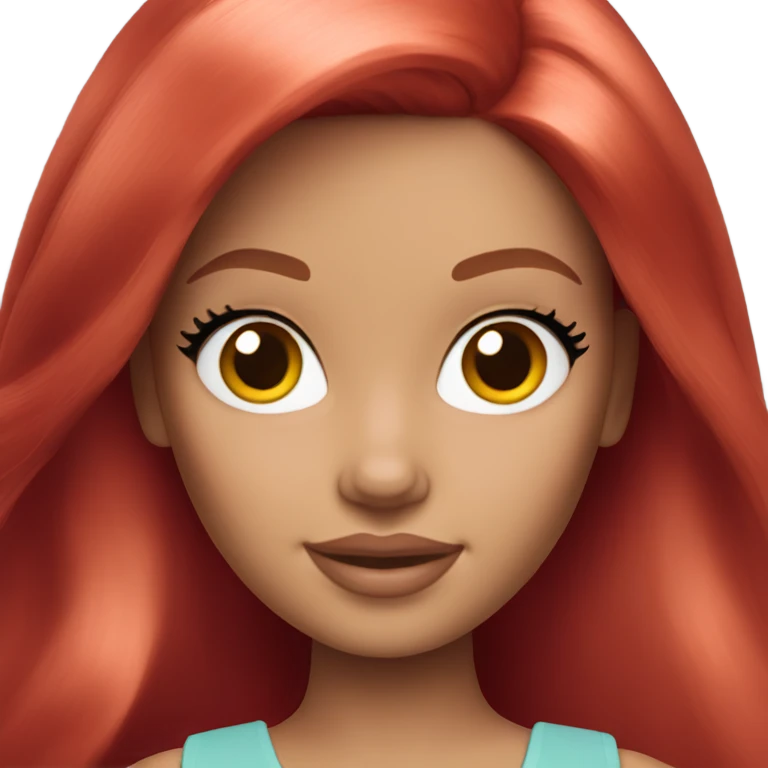 Barbie with red hair emoji