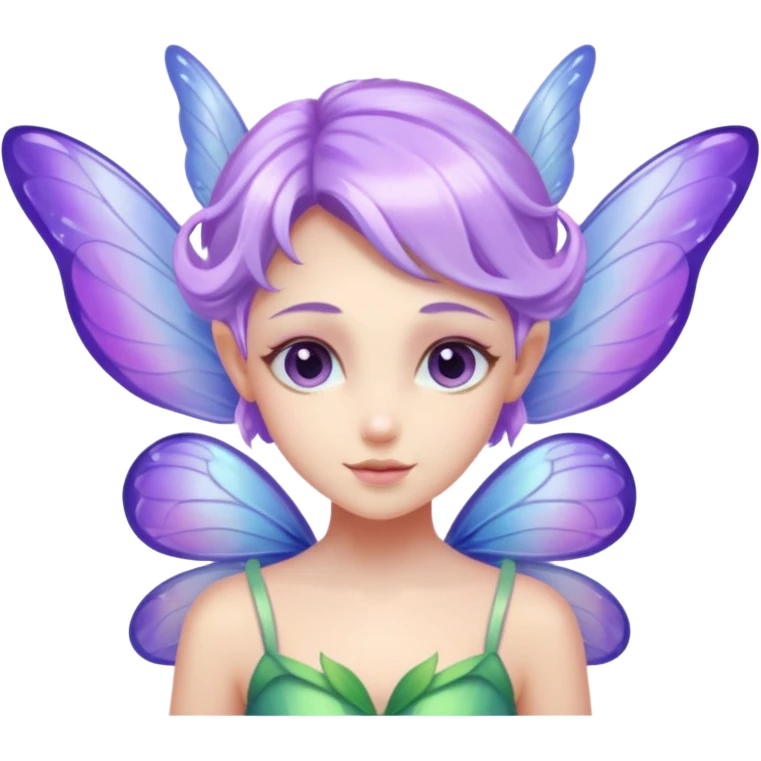 fairy lilac wings but it’s only one wing emoji