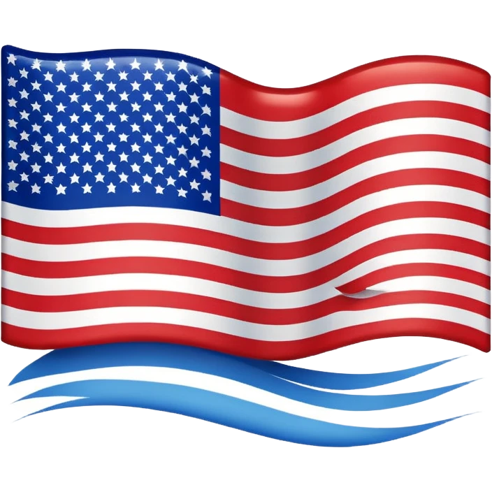 American flag with stars on bottom emoji