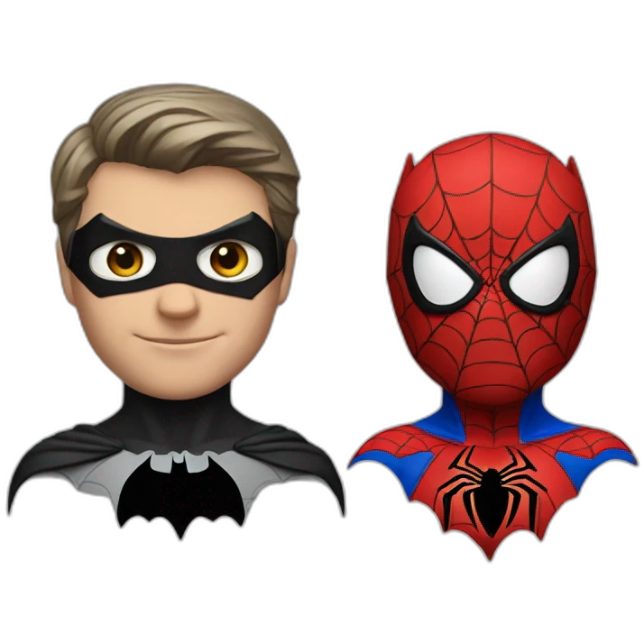 batman and spider man mix emoji