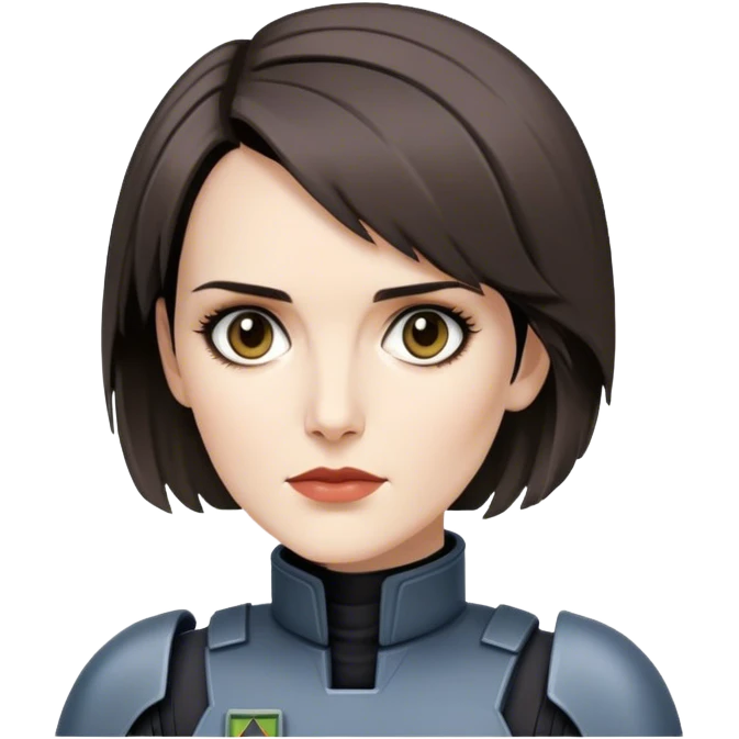 winona ryder as short haired mercenay android emoji