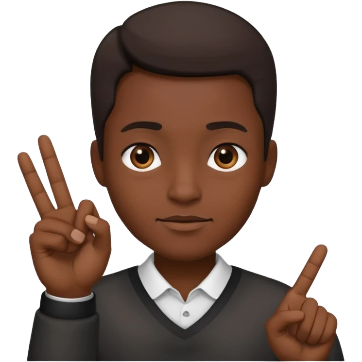 🫥+🤟🏾 emoji