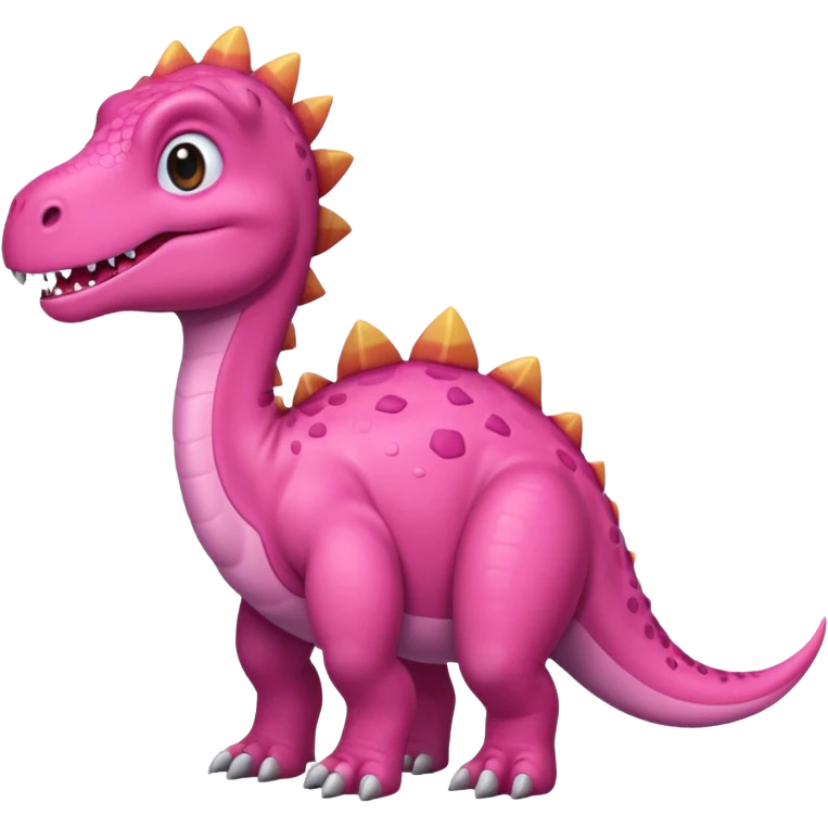 Crea un emoji de un dinosaurio de color rosa, que sea como este 🦖 emoji