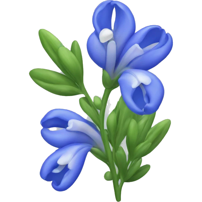 bluepea flower emoji