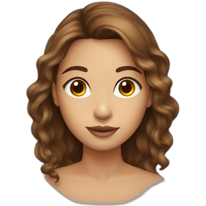 Beautiful Girl,Brown Thick Hair emoji