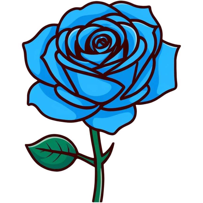 blue rose emoji