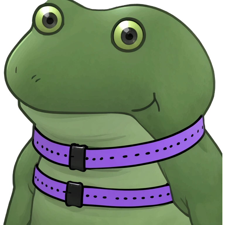 bufo frog styled as Shippuden Sasuke Uchiha, with spiky black hair, blue outfit, purple rope belt, and sharingan eyes emoji